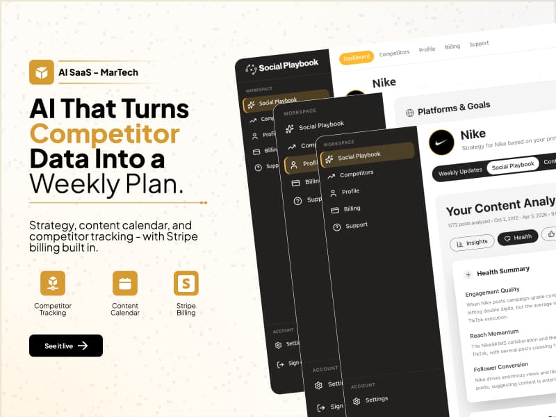 Social Playbook competitor intelligence case study cover